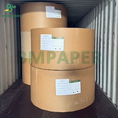 Normal paketleme için 60gsm 70gsm Tek Taraflı Kahverengi Oluklu Kraft Kağıt 900mm 1000mm