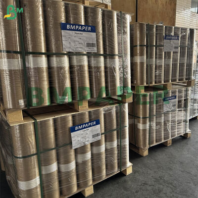 60gm Kahverengi Çizgili Kraft Paket Kağıdı Yüksek Çekim Gücü 50cm x 125m